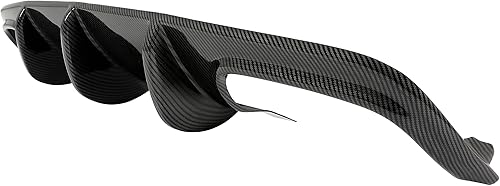 Miniatura 3 de HECASA Difusor trasero compatible con Mercedes Benz W204 C180 C200 C250 C300 C350 Sport C63 AMG parachoques alerón protector de cenefa de plástico