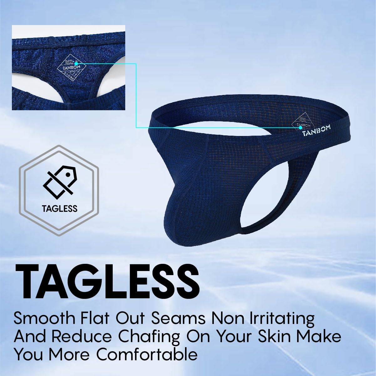 Mens Bulge Pouch Thongs Underwear Sexy Low Rise Striped T-Back Breathable Stretch G Strings - Image 5