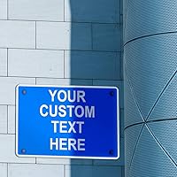 Vista 59 de Cartel de aluminio resistente a la intemperie de varios tamaños, personalizable con texto en inglés