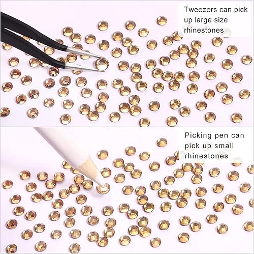 Miniatura 8 de 1500 unidades de diamantes de imitación SS20 con parte trasera plana de vidrio SS20 redondos a granel, para manualidades, arte, ropa, zapatos
