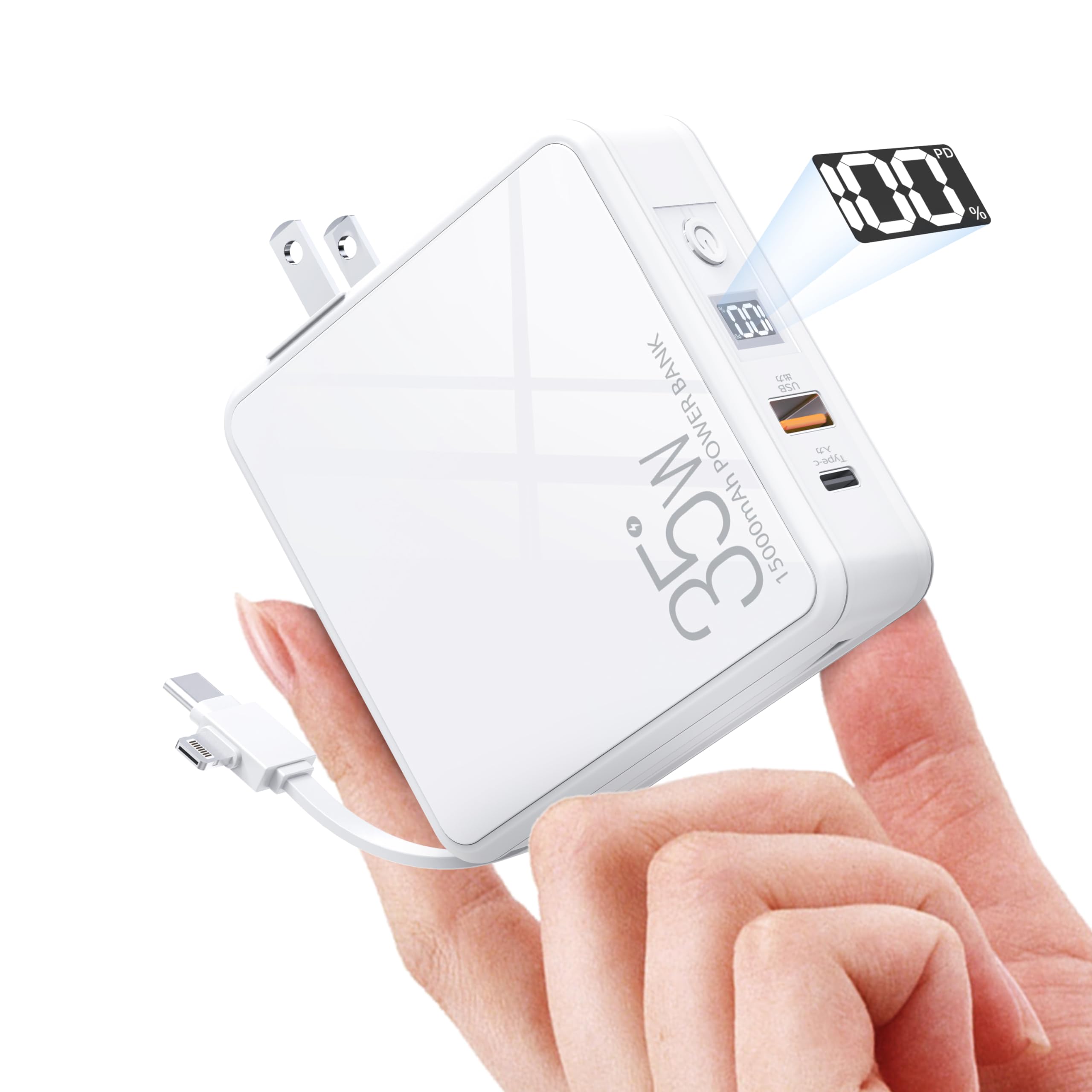 Amazon | 【初登場＆35W急速充電】モバイルバッテリー 大容量 15000mAh