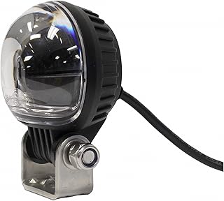 ECCO LED Work Light 3 Inch Round Red 6W 100lm 12V 24V Waterproof for Commercial Vehicle Light, Tow Truck, Work Truck, Construction Vehicle, 5 Year Warranty