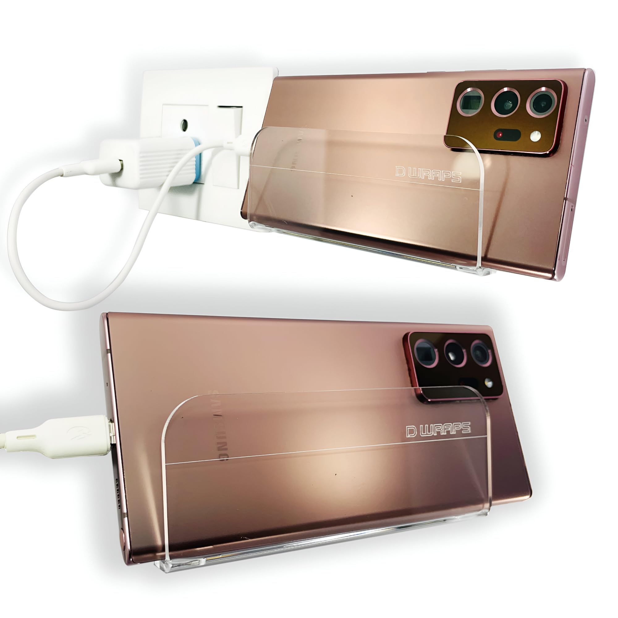 Wall Mounted Phone Charging Holder Stand – Acrylic Phone Wall Stand for Bed, Office, Kitchen – Remote, Glasses, Mobile Holder with Strong Adhesive – No Drilling, Stick on Any Wall Surface-image-14