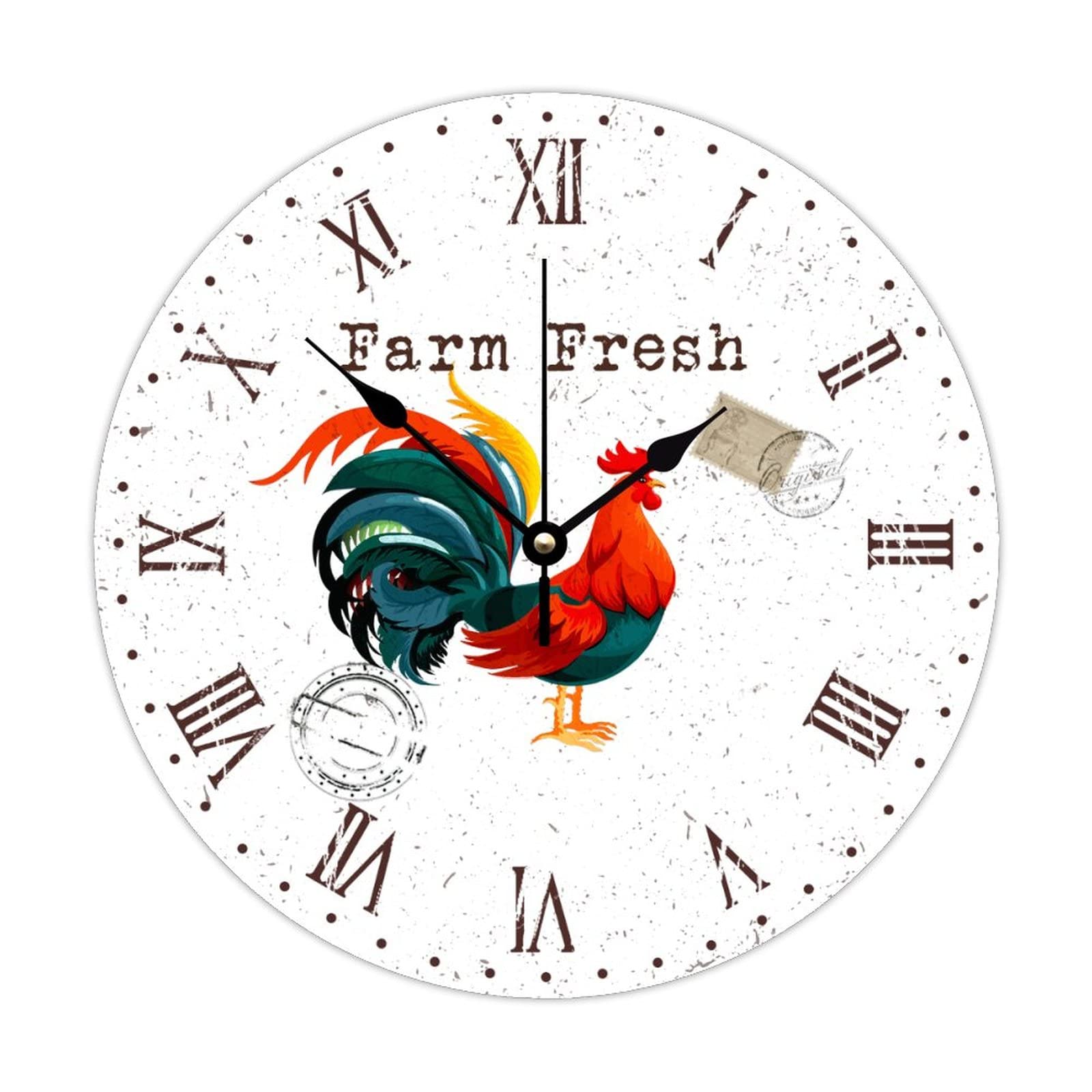 Horloge coq en bois idée cadeau idéale pour amateurs de poules
