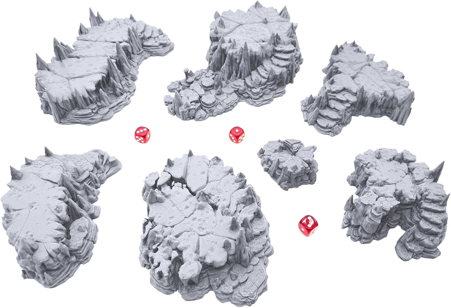EnderToys Raised Caverns - DND Terrain Scenery for Tabletop 28mm Miniatures Wargame