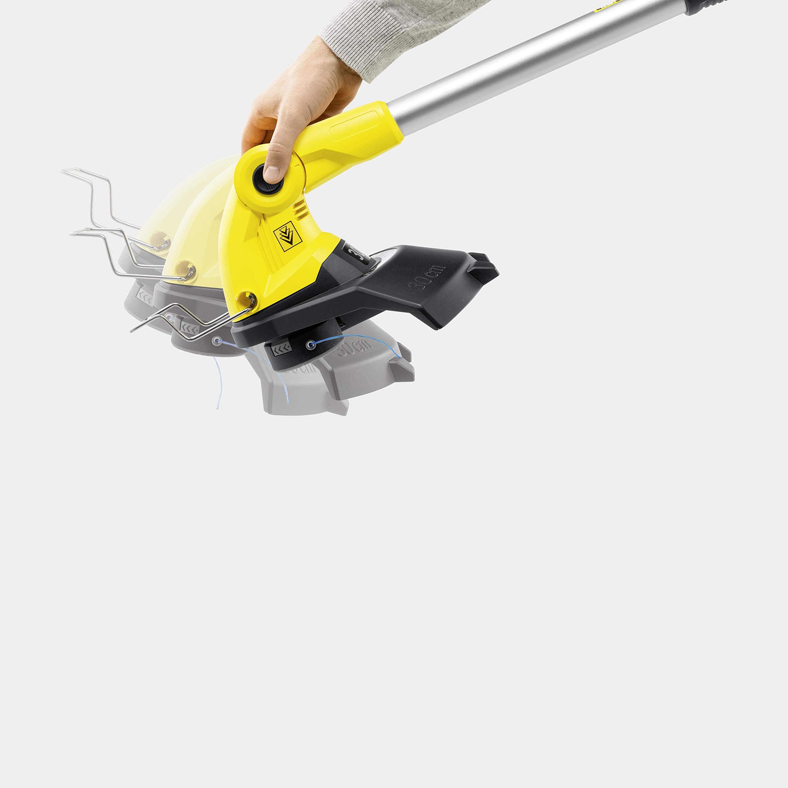 Kärcher Juego de baterías LTR 18-30 de 18 V, Incluye batería de 18 V y Cargador rápido, Rendimiento: 350 m, Velocidad de Corte: 7800 RPM, diámetro de Corte: 30 cm, diámetro de Rosca: 1,6 mm