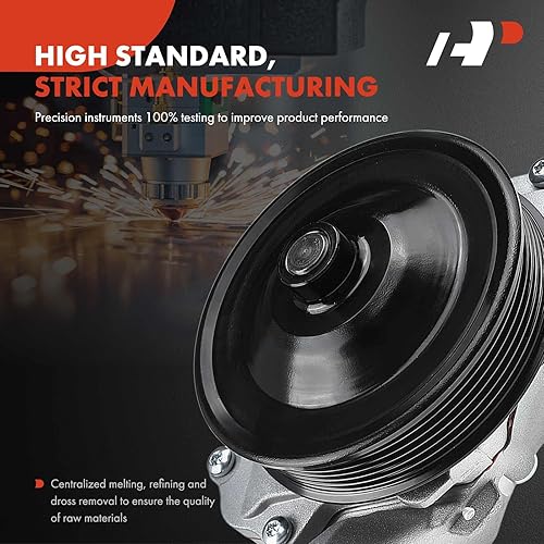 Miniatura 3 de A-Premium Agua del motor con polea DOHC, 6,8Cyl 3.0L 5.0L Compatible con Jaguar F-Type, F-Pace, XF, XFR, XJ, XJR, XKR, XKR-S y Land Rover Discovery,