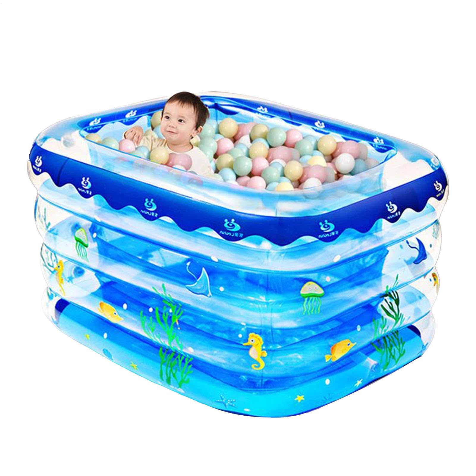 Pataugeoire Gonflable pour Les Tout-Petits Protection Sécurisée Pliable
