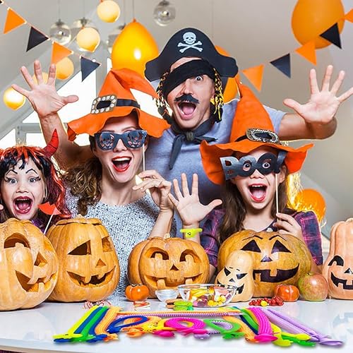 Miniatura 4 de JoFAN Paquete de 24 juguetes sensoriales de cuerda elástica de Halloween para niños y niñas, regalos de fiesta de Halloween, bolsas de golosinas de