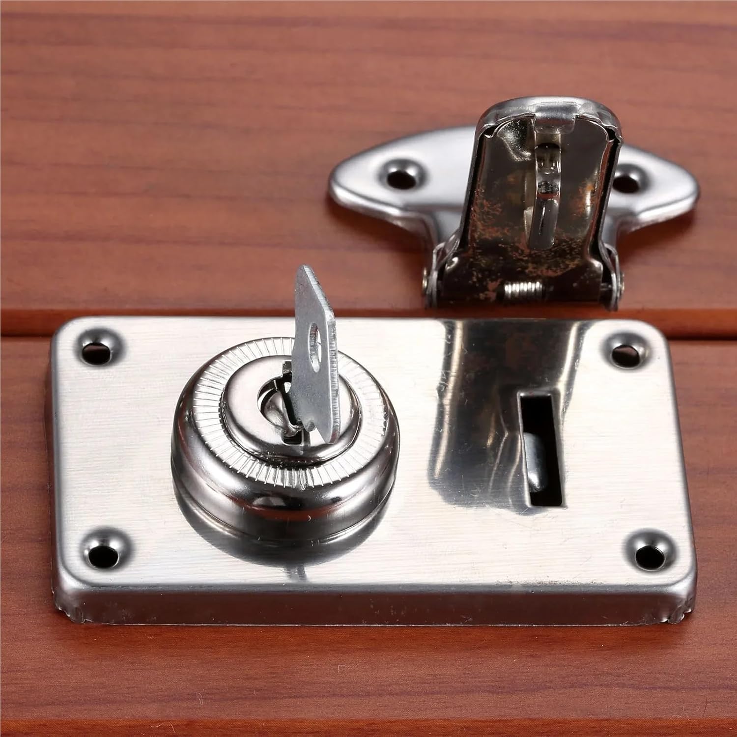 Vintage Metal Lock 73 * 41mm Buckles Toggle Hasp Clasp Hardware +Screw 2Pcs