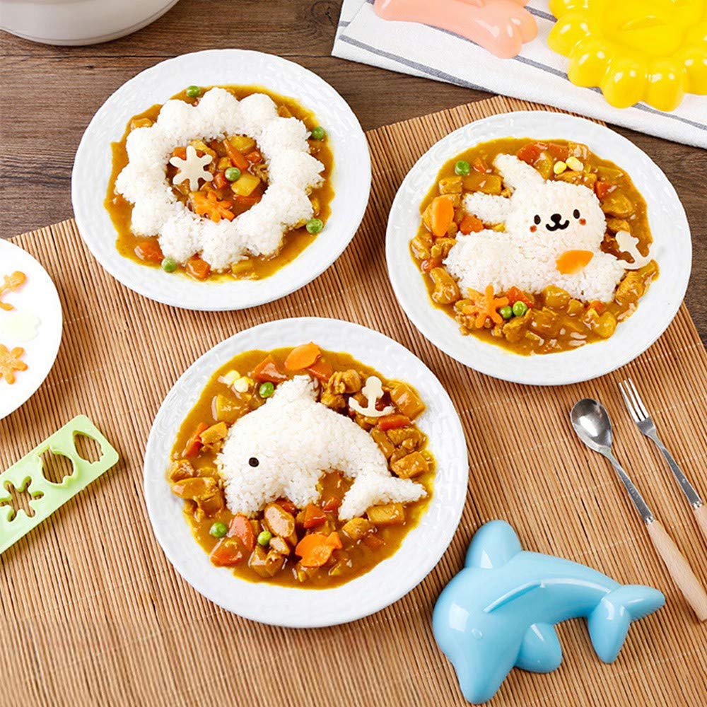 Amazon｜おにぎり型 キャラ弁 ライス型 お子様ランチ ランチプレート 