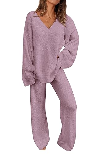 PRETTYGARDEN Lounge Sets for Women Two Piece Sweaters Pajama Set