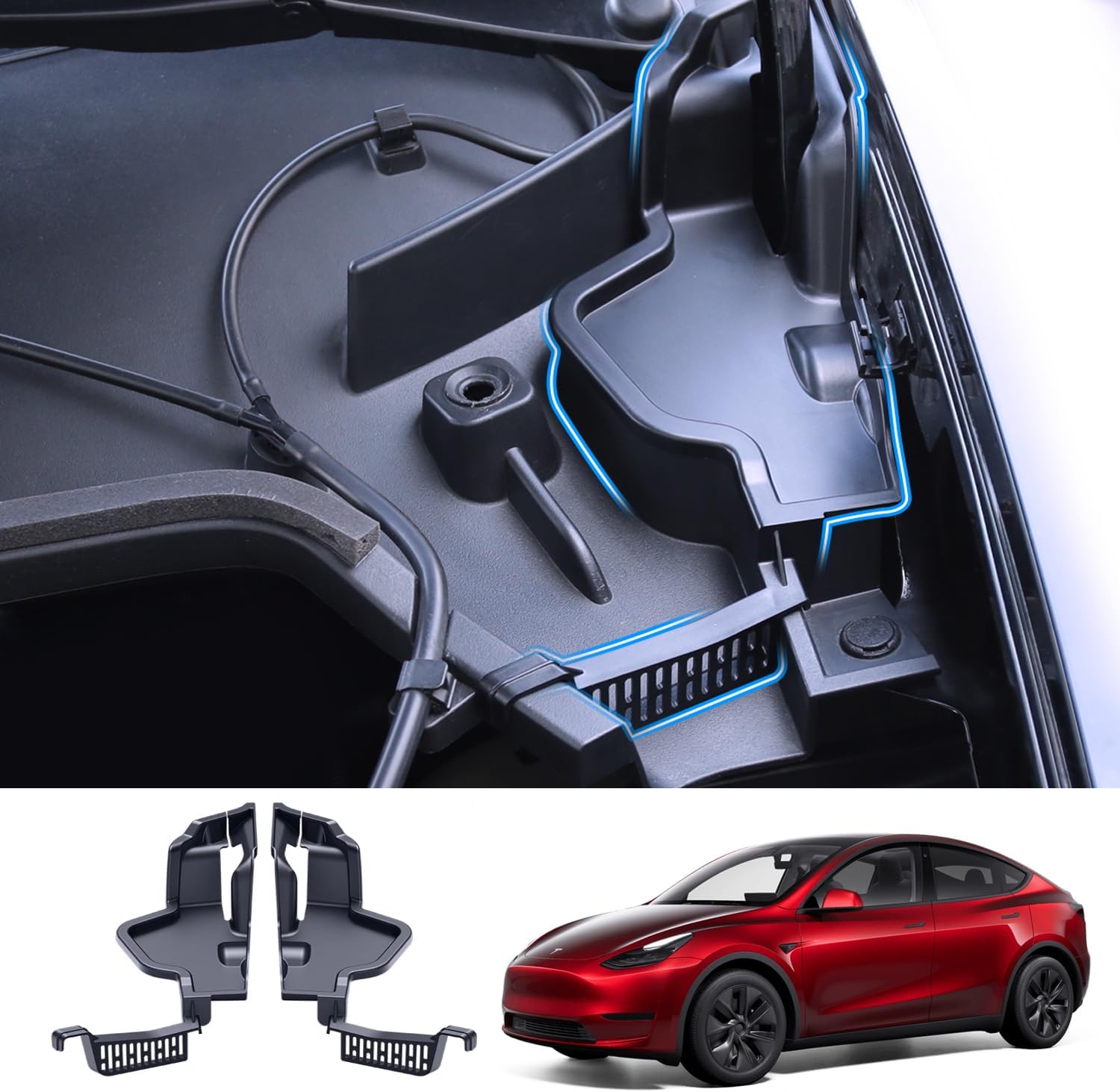 Arcoche Bonnet Water Barrier Box for Tesla Model Y Water Guide Accessories Model Y 2024 2023 2022 2021 2020