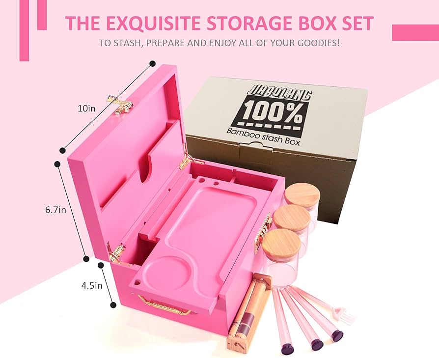 Amazon.com: JIABOLANG Bamboo Box with Combination Lock, Decorative