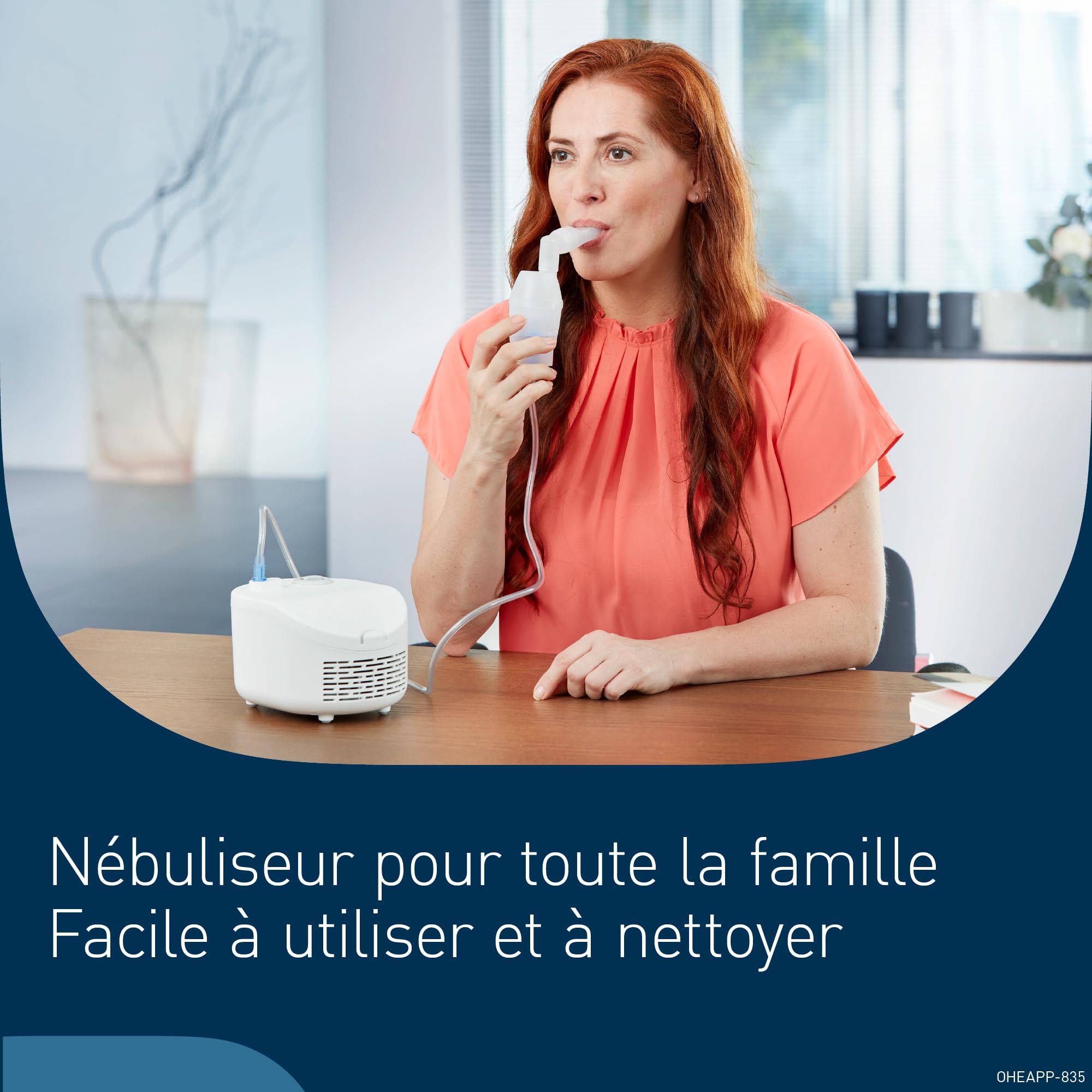 OMRON X101 Easy nebulizer - aérosol inhalateur, compact et facile à utiliser pour le traitement des affections respiratoires telles que le rhume ou l'asthme et la bronchite chez l'adulte et l'enfant