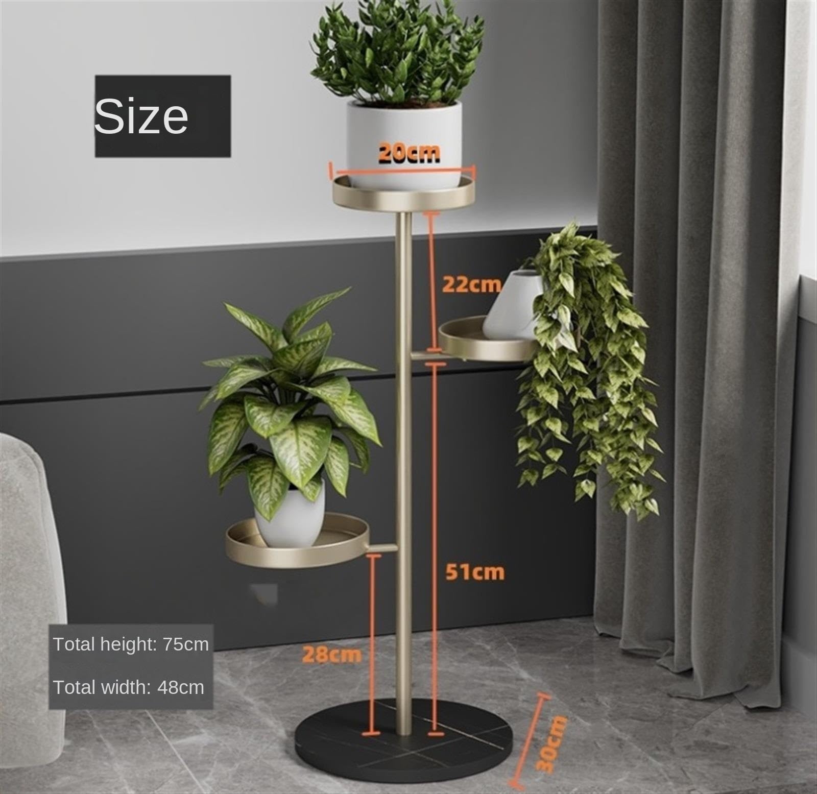 Supporto Per Piante A 5 Livelli In Metallo Con Ganci – Espositore Per Interni, Balcone, Giardino, Trapezoidale