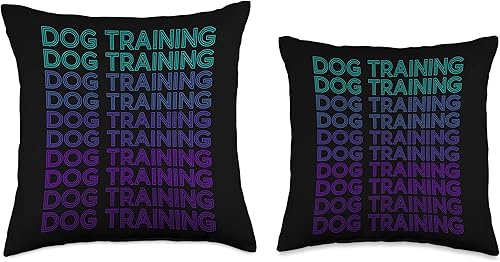 Miniatura 3 de Dog Training Dog Trainer Dog Agility Gifts Training Trainer Retro Dog Agility Throw Pillow, 16x16, Multicolor