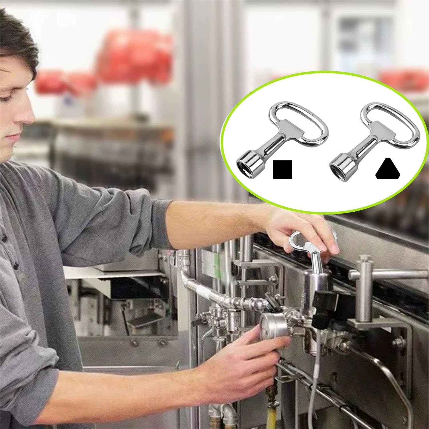 4 Tasti Universali Multifunzione, Chiavi di Deflazione del Contatore dell'Acqua, Strumenti di Sblocco di Riparazione E Accessori Essenziali per Cassette degli Attrezzi.