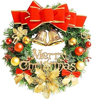 クリスマス かわいい クリスマスリース 人気 クリスマス花輪 綺麗なクリスマス飾り に適合モールホテルスーパー飾り 結婚祝い花輪 開業祝い 開店祝い クリスマス 飾り インテリア 造花 ドア 玄関リース飾り ドア掛け ショーウインドー飾り クリ...