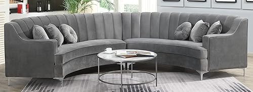modern black leather circular sectional sofa circle