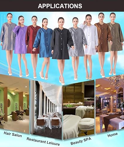 Miniatura 6 de KAHOT - Kimono para peluquería, color blanco