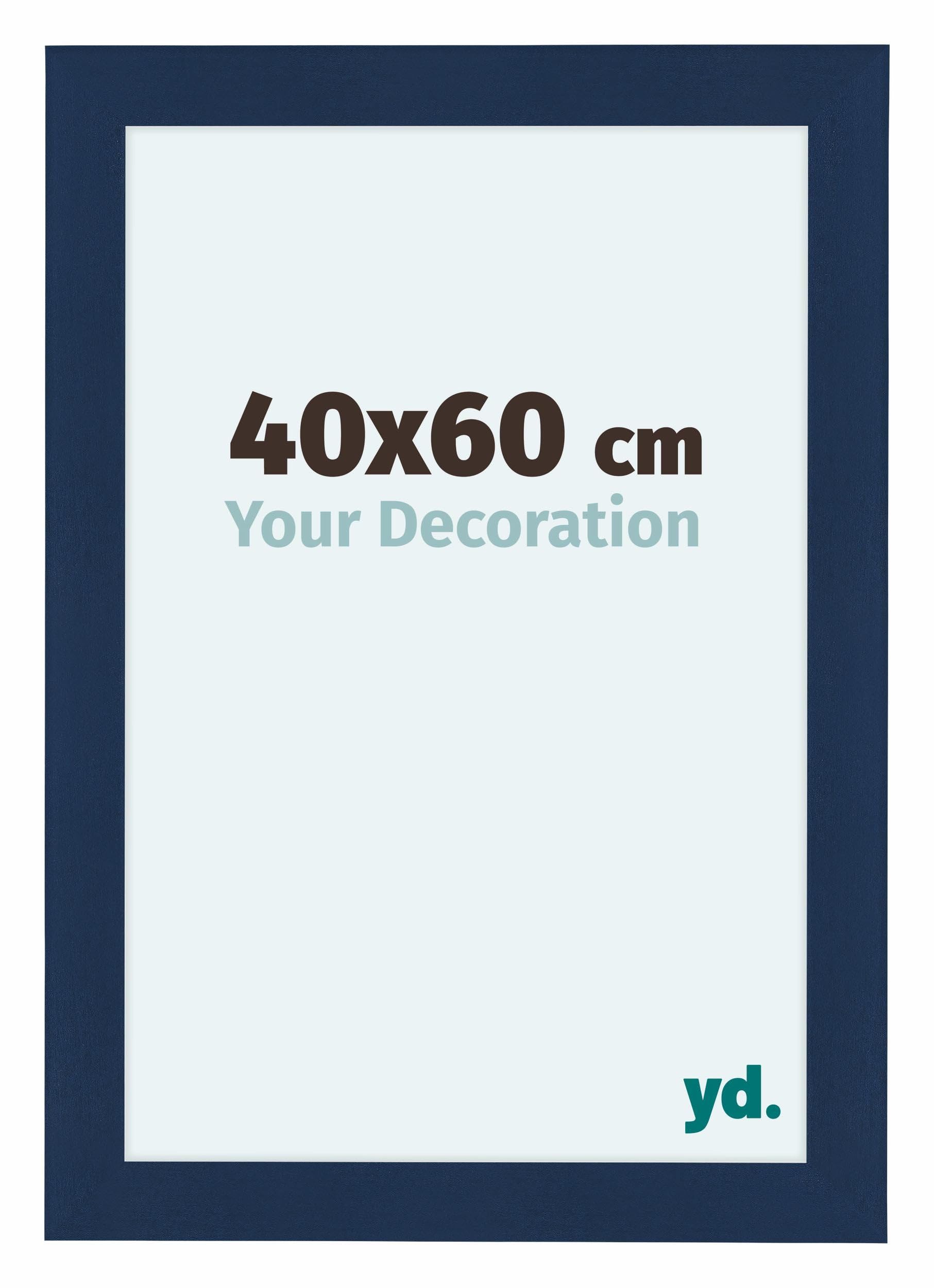 Your Decoration - Picture Frame 40x60 cm - Dark Blue Swept - Decorative Wall Frame in MDF with Antireflection - Frame 40x60 - Como