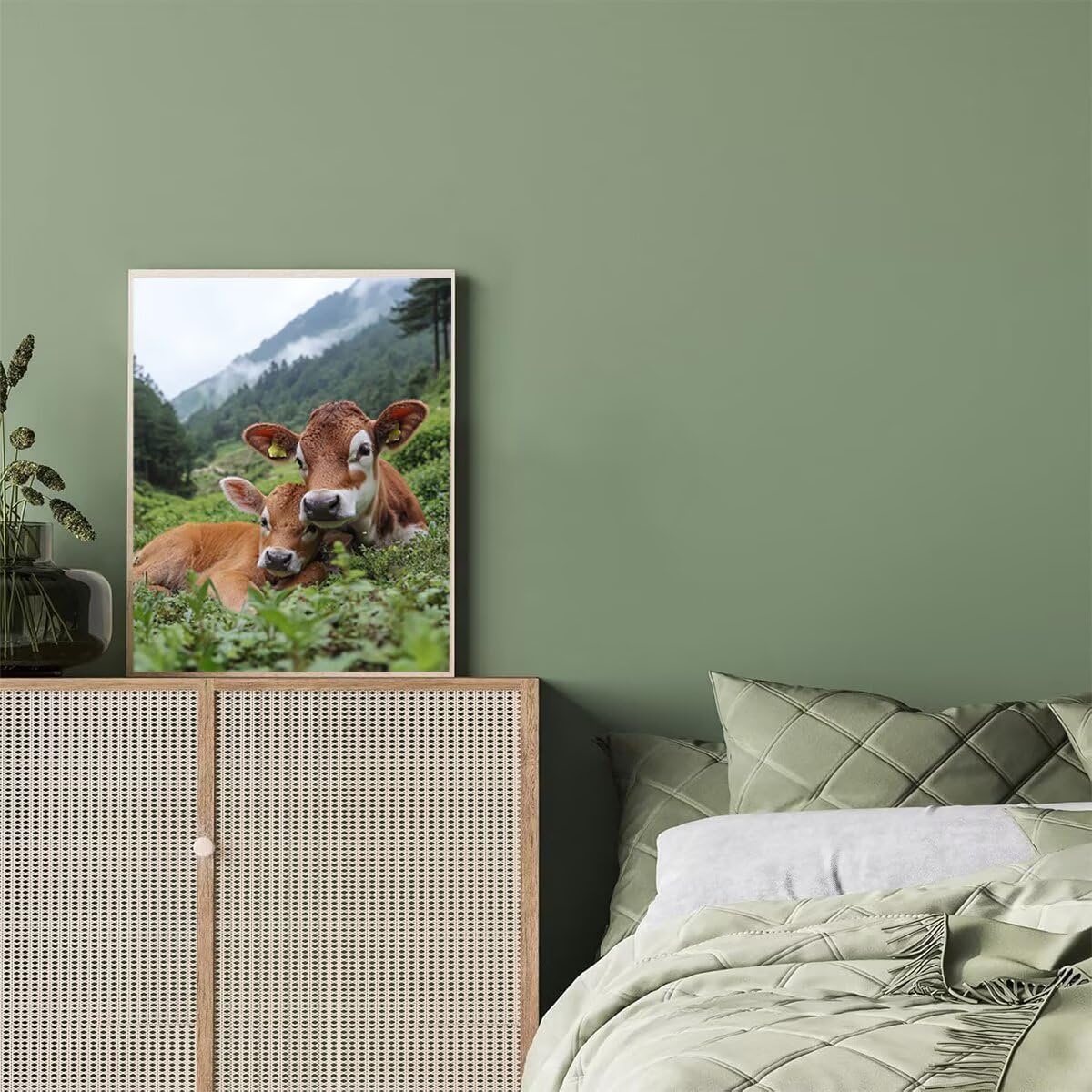 Dipingere con i Numeri Bue, Paint by Numbers Adulti Azienda agricola, Fai da te Creativi Adulti Quadri da Dipingere Numerati Kit per Decorazione Della Parete Casa, Regalo 100x135cm Senza Cornice 23-B