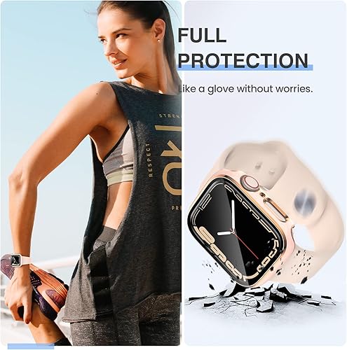 Miniatura 3 de Tensea Paquete de 3 para Apple Watch Protector de Pantalla 45mm Serie 987 Accesorios, Cubierta Protectora para iWatch para Mujeres y Hombres,