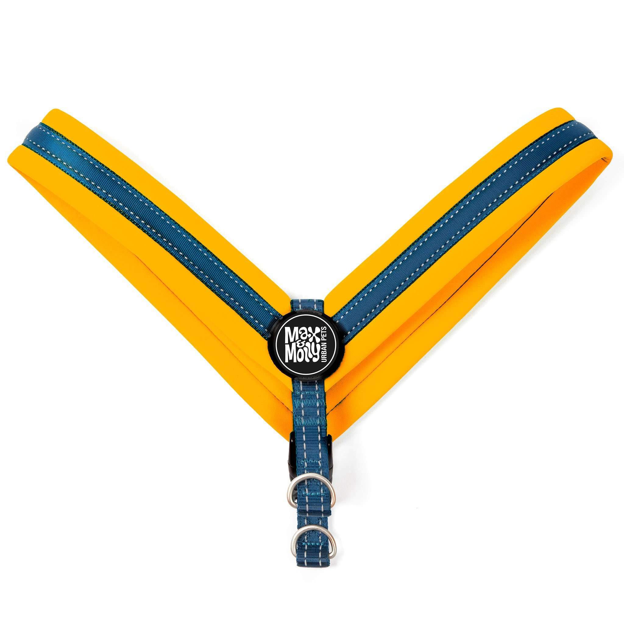 Harnais réfléchissant Max & Molly Matrix Orange Q-Fit rembourré et ultra léger pour chien