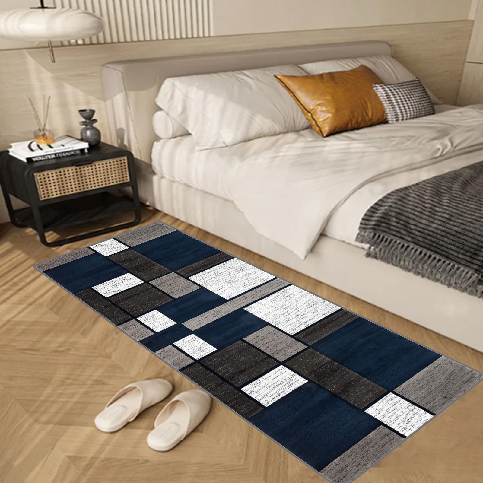 Bieżnik w stylu vintage, do przedpokoju, można prać w pralce, antypoślizgowy dywan wejściowy, 90 x 180 cm, idealny do kuchni, pralni, sypialni i salonu