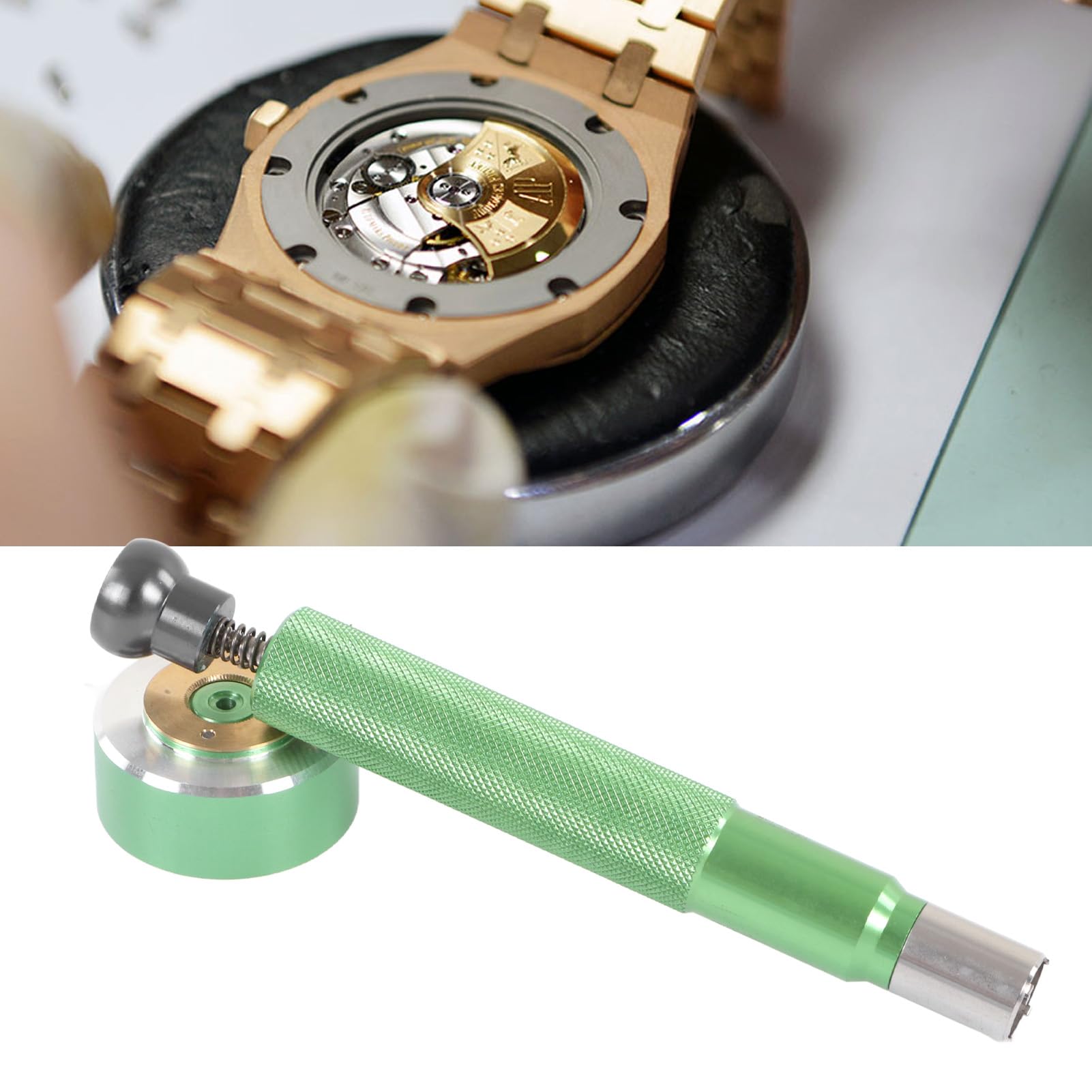 Strumento di Riparazione dell'orologio in Lega di Alluminio per Aprire il Cuscinetto del Movimento dell'orologio Verde per la Manutenzione dei Cuscinetti del Movimento Hobbisti Orologiai