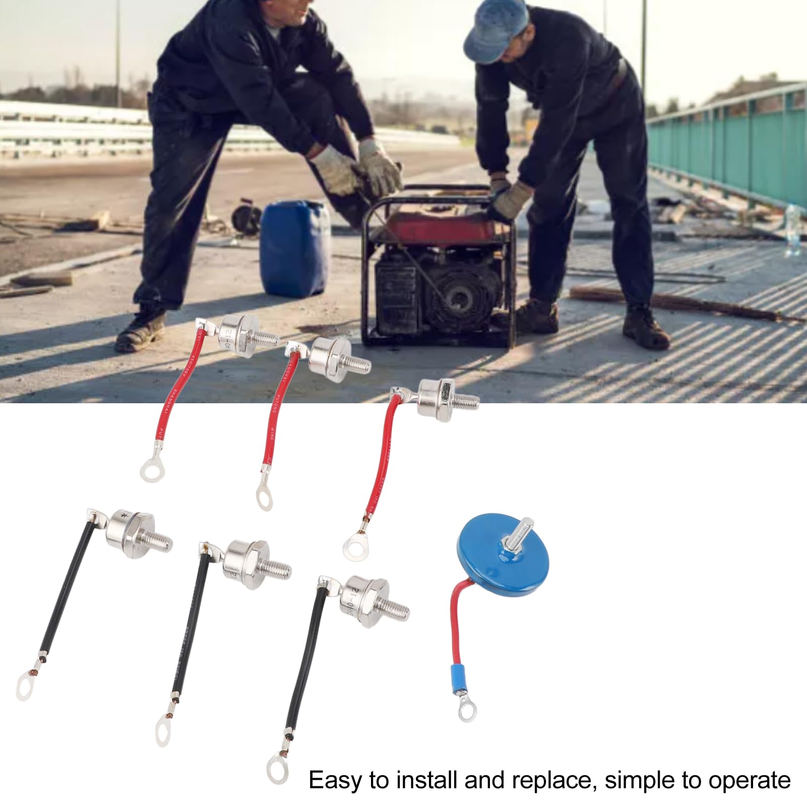 Kit de Diodo Rotativo Rectificador 8cm, 3 Positivos 3 Negativos