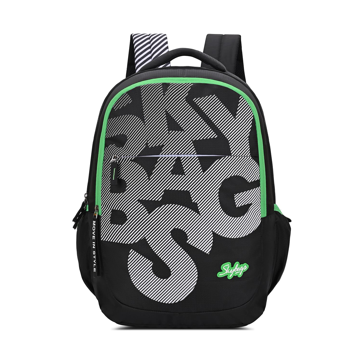 Skybags KLAN PLUS 01 4 Compartment SCHOOL BACKPACK BLACK