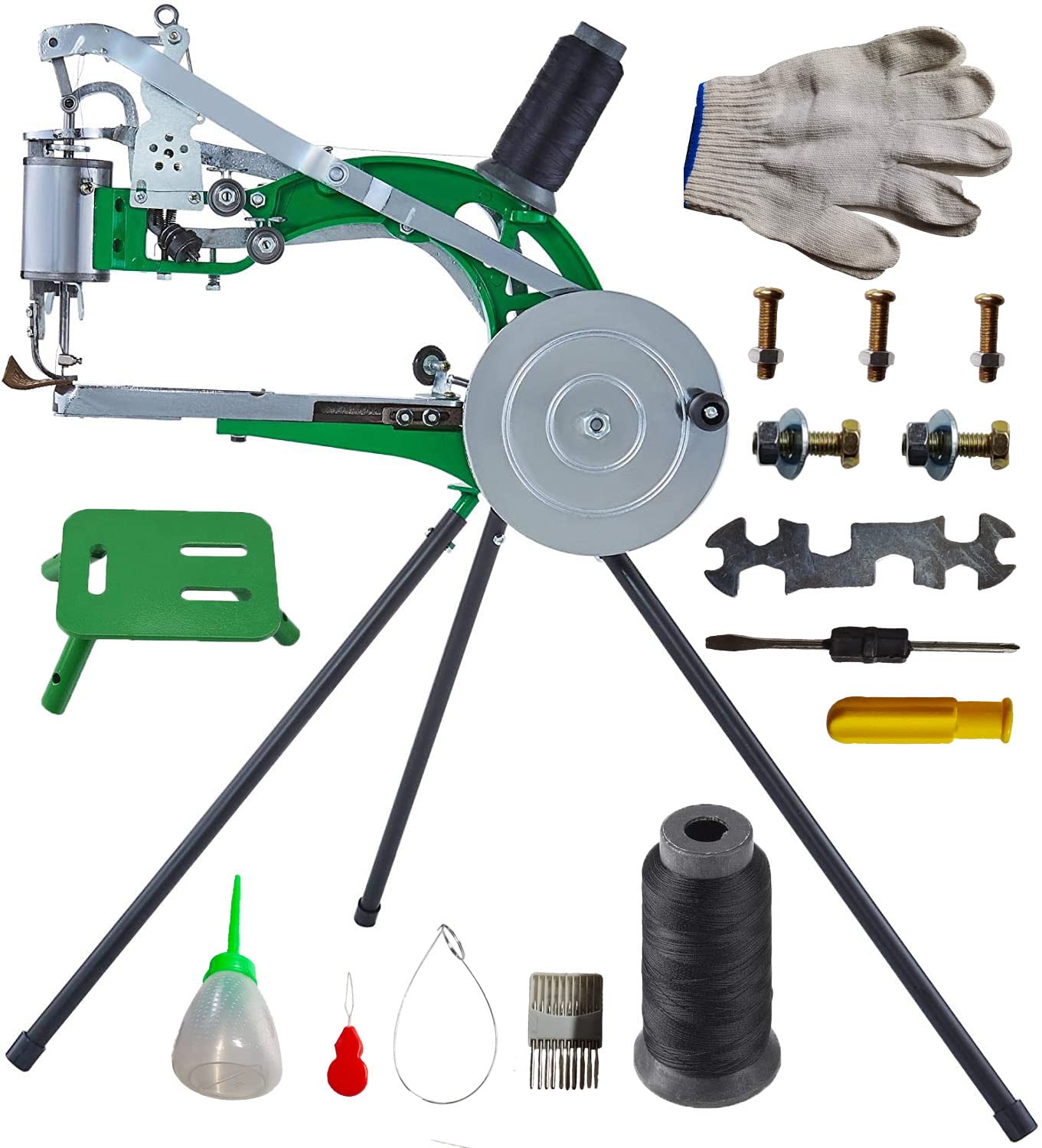 QLQSIMON Manual Leather Sewing Machine, Hand Cobbler Shoe Repair Machine, Shoe Sewing Machine, Dual 