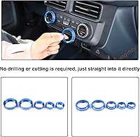 Vista 4 de Aunginsy Cubierta circular para botón de volumen de aire acondicionado de consola central, compatible con Ford Maverick 2022-2024, botón