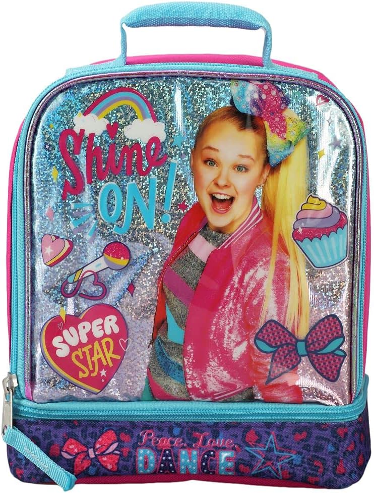 JoJo Siwa Dual Compartment Kids Lunch Box for Girls Home