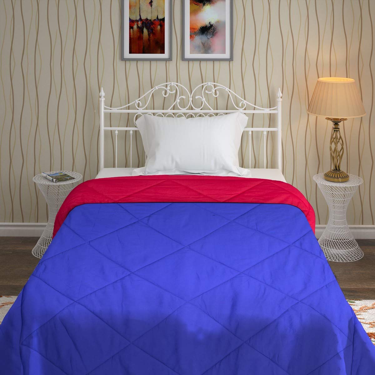 Bombay Dyeing Cynthia Solid Polyester Single Bed Reversible Comforter
