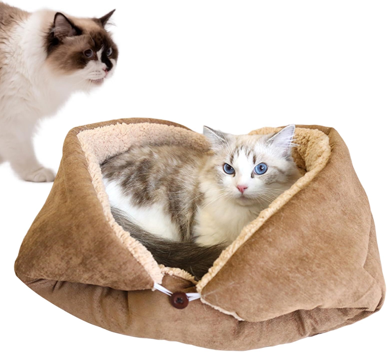 Cat Bed, Double-Sided Foldable Cuddly Nest, Cat Nest and Warm Blanket for Pets | For Puppies, Small Dogs, Pets Indoor All Seasons Home Apartment