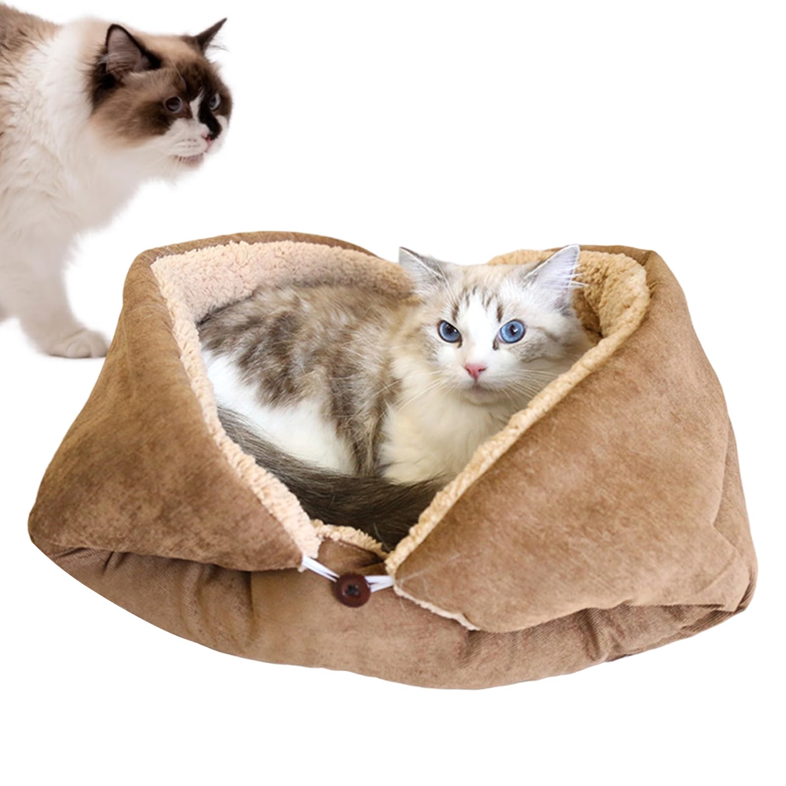 Cat Bed, Double-Sided Foldable Cuddly Nest, Cat Nest and Warm Blanket for Pets | For Puppies, Small Dogs, Pets Indoor All Seasons Home Apartment