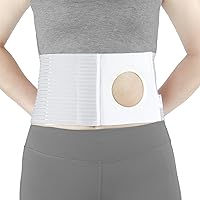 Vista 1 de Cinturón ajustable para hernia de ostomía – Cinturón de soporte de estoma transpirable para colostomía e ileostomía – Cuidado posoperatorio, apto