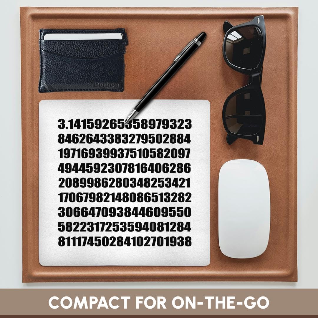 3D Rose "Pi Math Number Mathematical Black and White Mathematic Numeric Figures" Matte Finish Mouse Pad - 8 x 8" - mp_164992_1