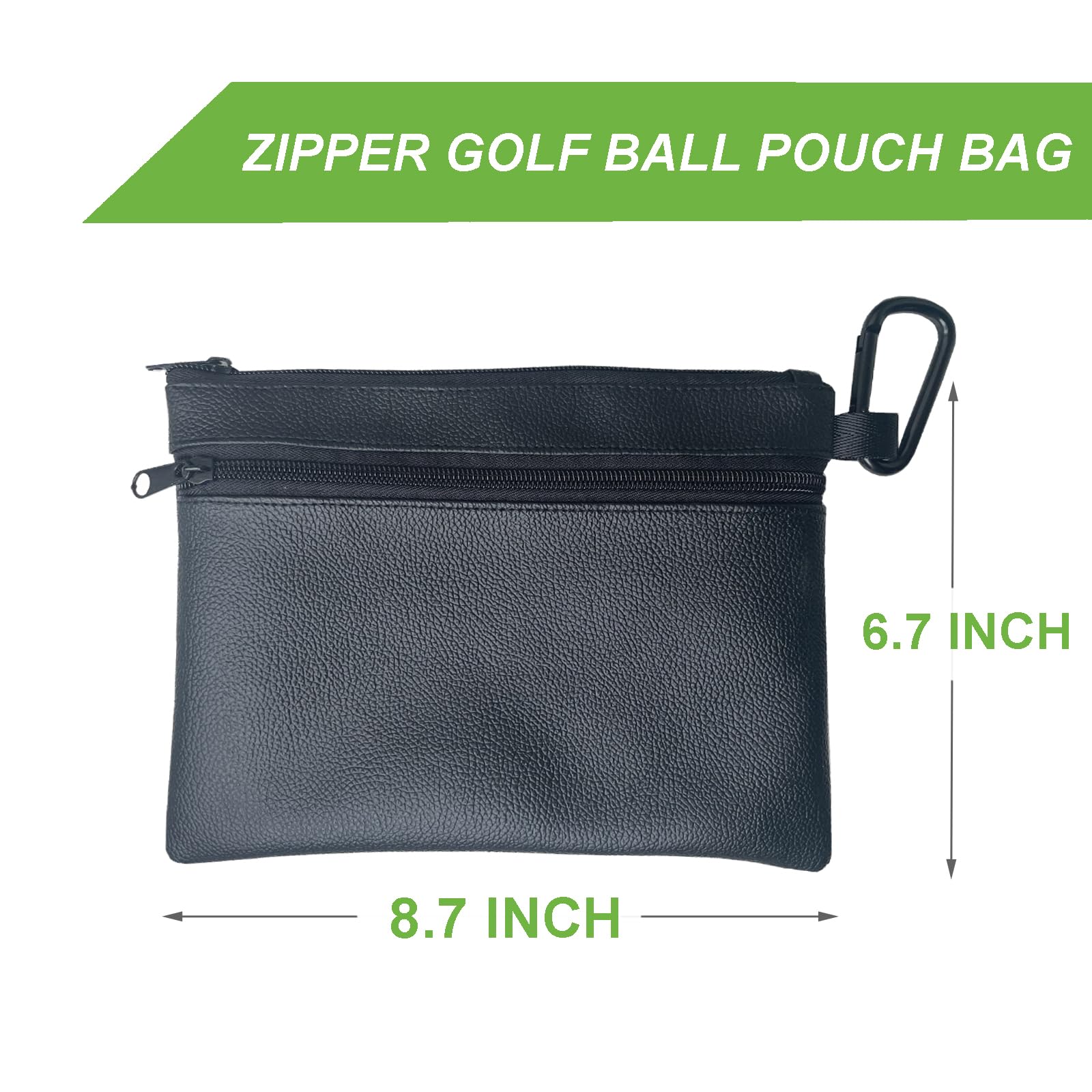 CORECISE Golf Ball Pouch,Golf Tee Bag Tee Holder Bag,Leather Golf