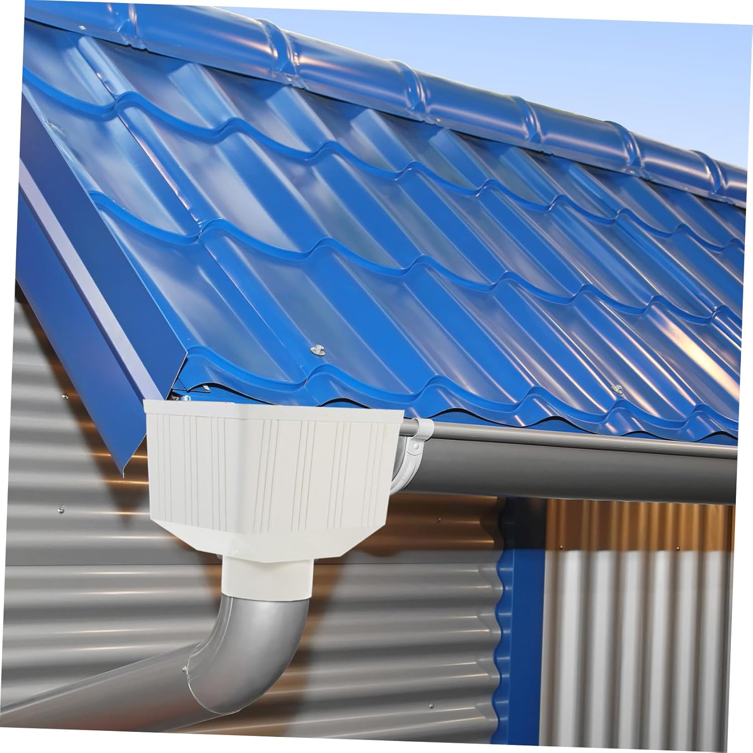 DOITOOL 3pcs Downspout Rainwater Catchment System Rain Gutter Connector for Rain Barrel