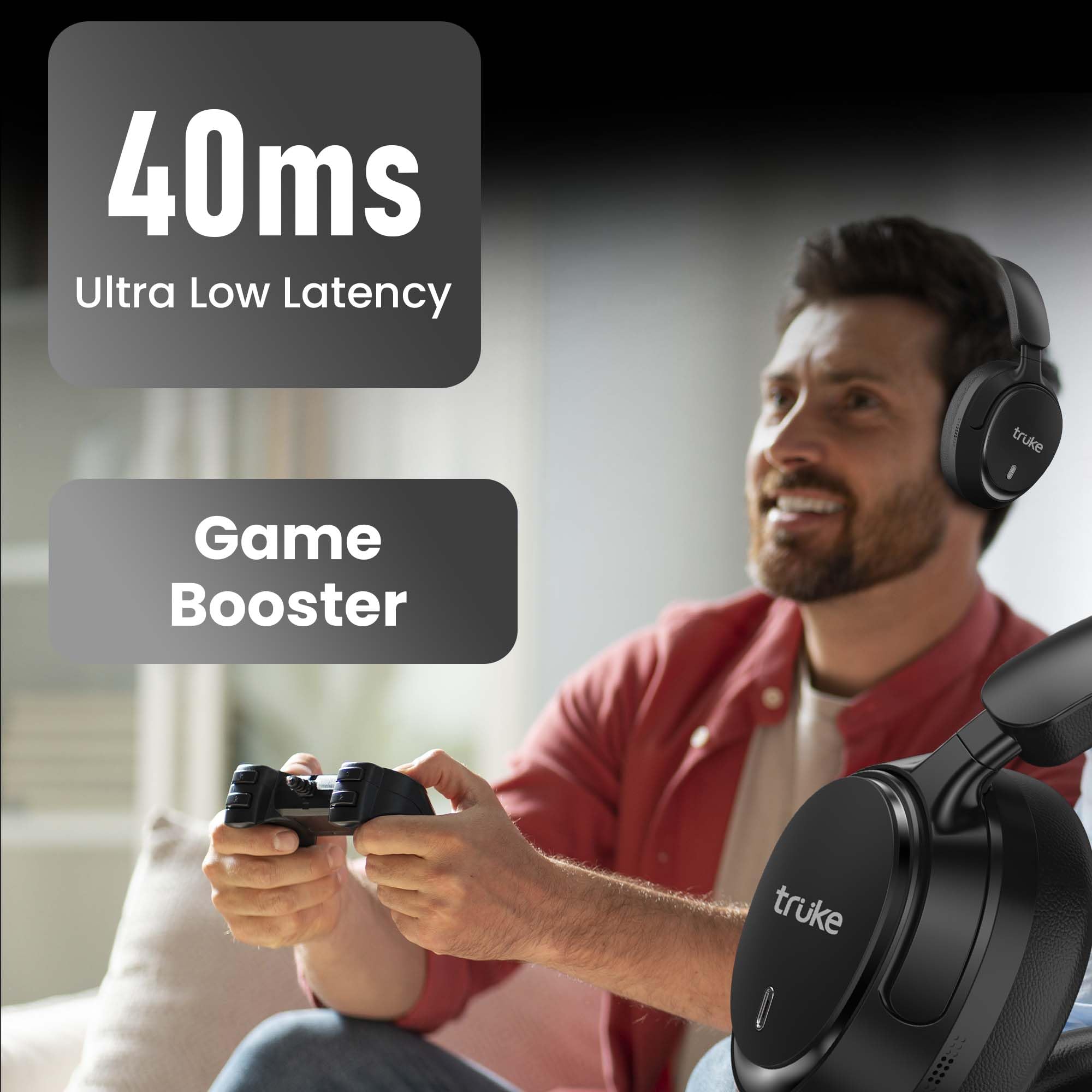 truke New Launch Aura Bass V2 Over The Ear Headphone with 50 -7