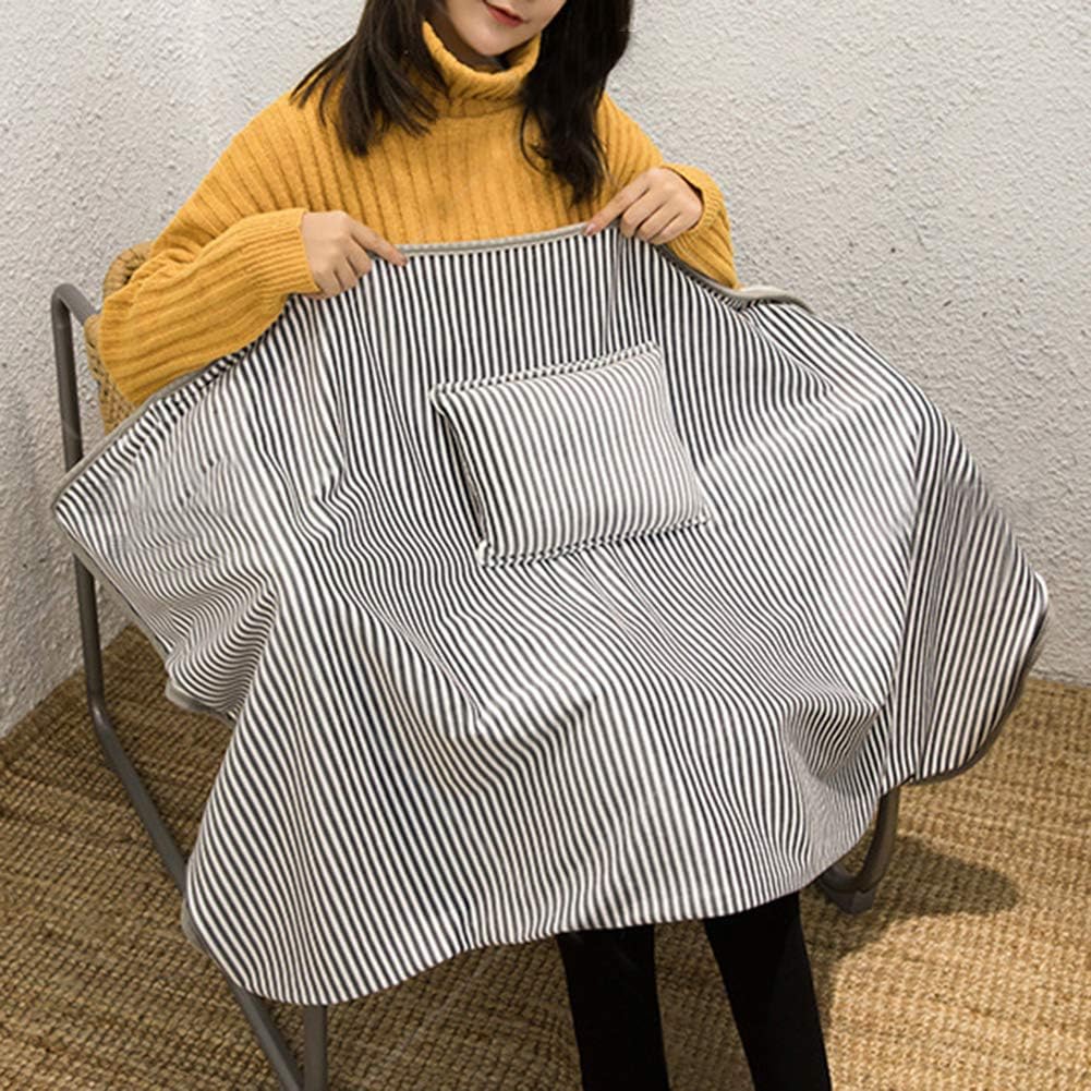 review Gaeirt Electric Heating Pad, Electric Blanket Made of Superior Polyester Material Fast Heating and High Efficiency for Working for Watching TV(Dark Gray)