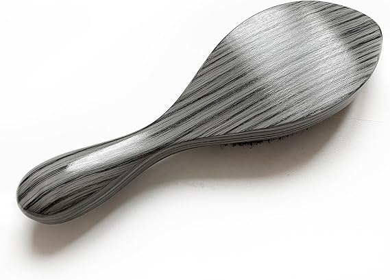 Boar Wave Brush for Men - Medium Hard Brush 360 Waves for Black Hair -Gray