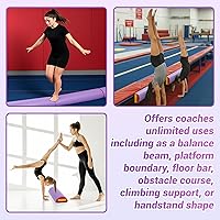 Vista 6 de Rodillo de espuma de 24 pulgadas, barra de equilibrio de gimnasia media redonda con gancho y bucle trasero con asas de transporte, superficie