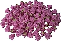 100 Pack 14mm Medium Pink Crown Flower Clay Beads - Thai Air Dry Clay for DIY Jewelry Making Crafts