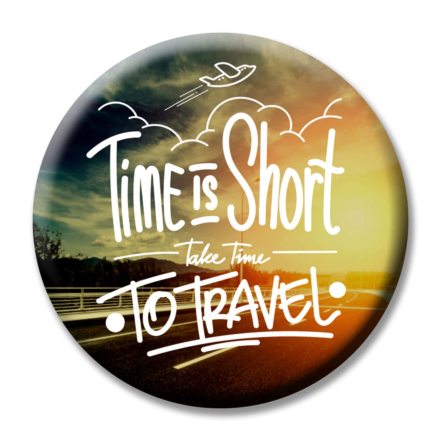 Funky Fashion Badges Set Of Six - Gift for Birthday, Travelers, Party - Gift for SIster, Brother, Friend, Relative, Family