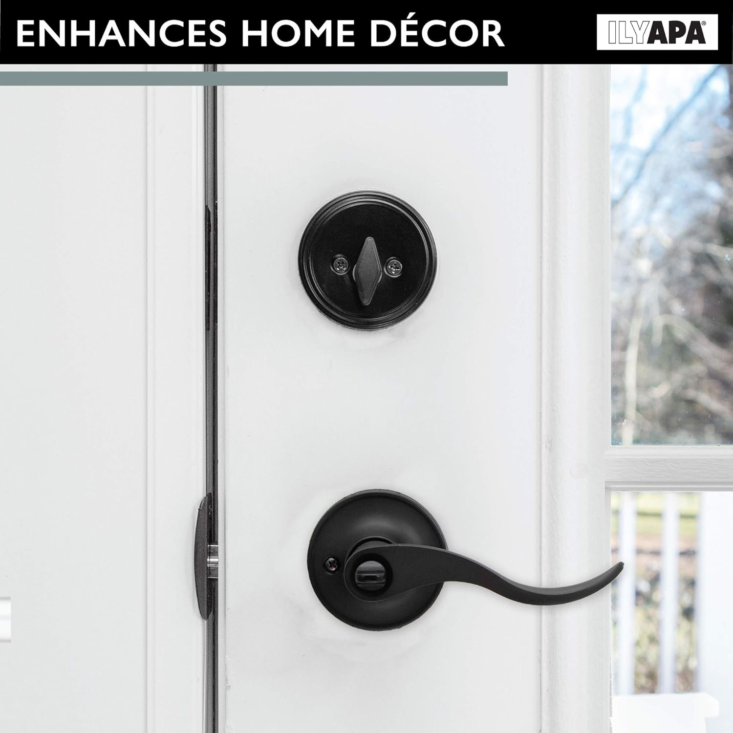 Top Brands Ilyapa Entrance Door Handle Levers with Deadbolt, Wave Style, Single Cylinder Keyed Alike Door Handle Locksets for Front Door, and More, Left or Right Handing, Matte Black, 3 Pack One-Day Sale: Up to 60% Off Ilyapa Entrance Door Handle Levers with Deadbolt, Wave Style, Single Cylinder Keyed Alike Door Handle Locksets for Front Door, and More, Left or Right Handing, Matte Black, 3 Pack